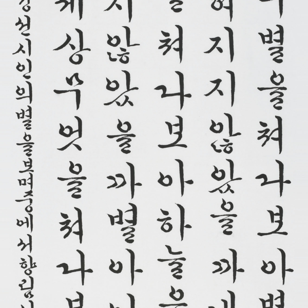 서혜민 - 이성선詩 「별을 보며」 70×135cm