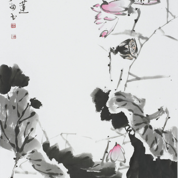윤여옥 「연꽃」 70×135cm